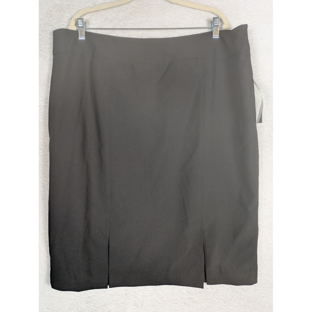 NEW Black Label by Evan-Picone Pencil Skirt Women's 18 Black Lined Back